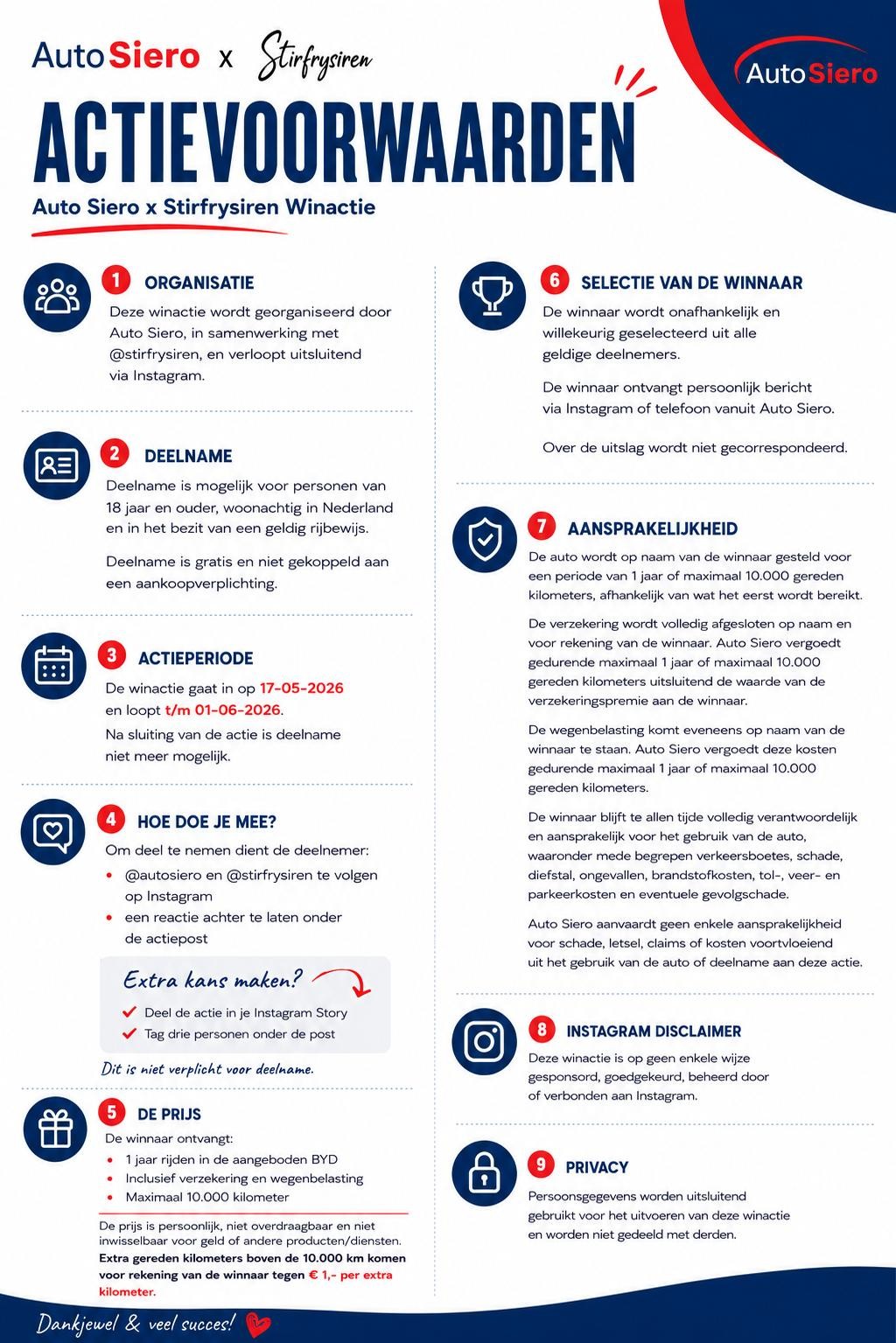 Actievoorwaarden winactie